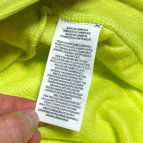 RLX Ralph  Lauren Magic Fleece Neon Yellow Sweat Shorts Mens Small - Picture 11 of 11